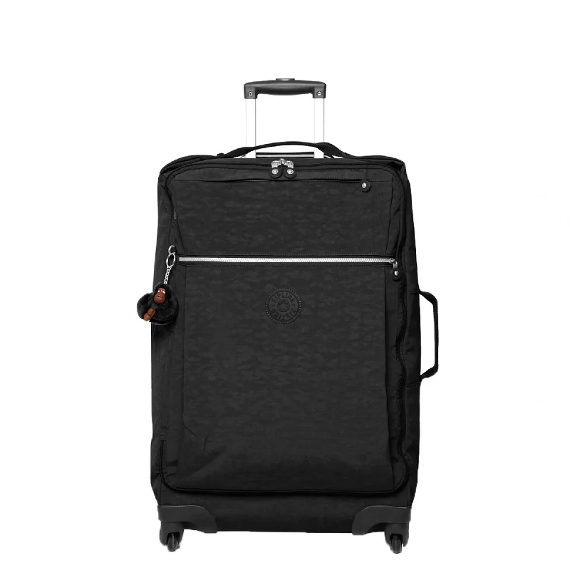 Suitcase for snowy travel-Kipling Darcey Medium Rolling Luggage - Black Tonal