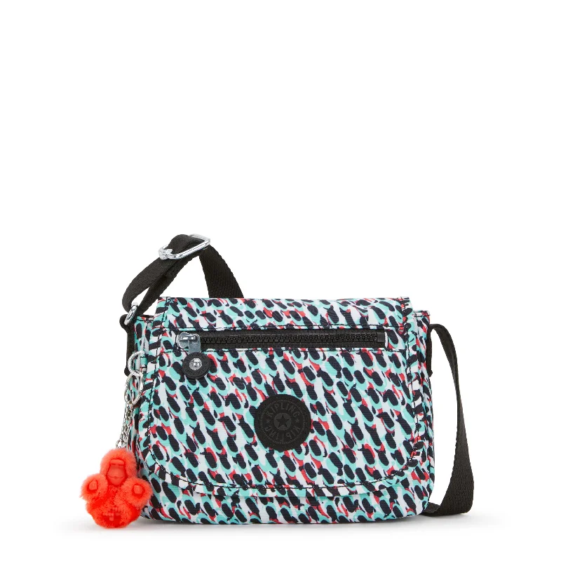 Mini backpack with trendy straps-Kipling Sabian Printed Crossbody Mini Bag - Abstract Print