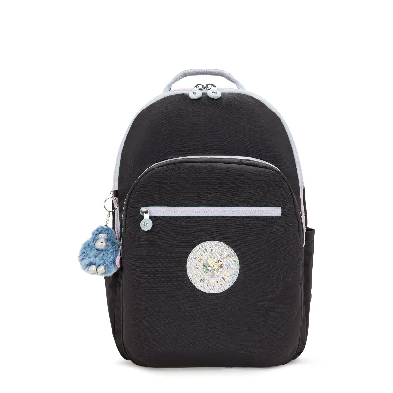 Backpacks for hiking trails-Kipling Seoul Extra Large 17" Laptop Backpack - True Black Mix