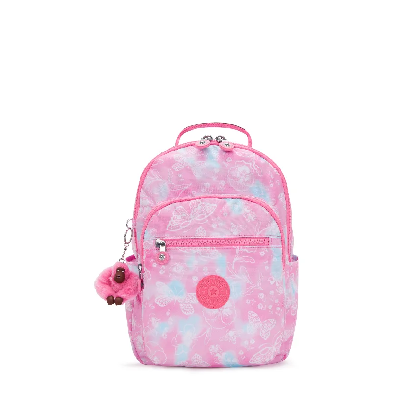 Backpacks for college students-Kipling Seoul Small Printed Tablet Backpack - Garden Clouds