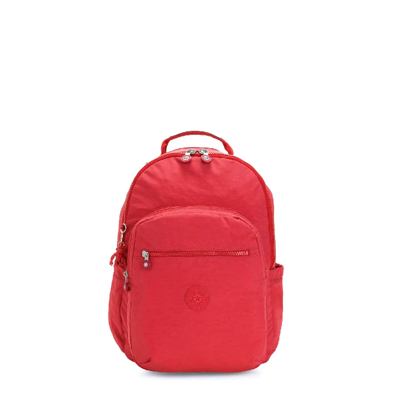 Backpacks for daily use-Kipling Seoul Small Tablet Backpack - Red Rouge