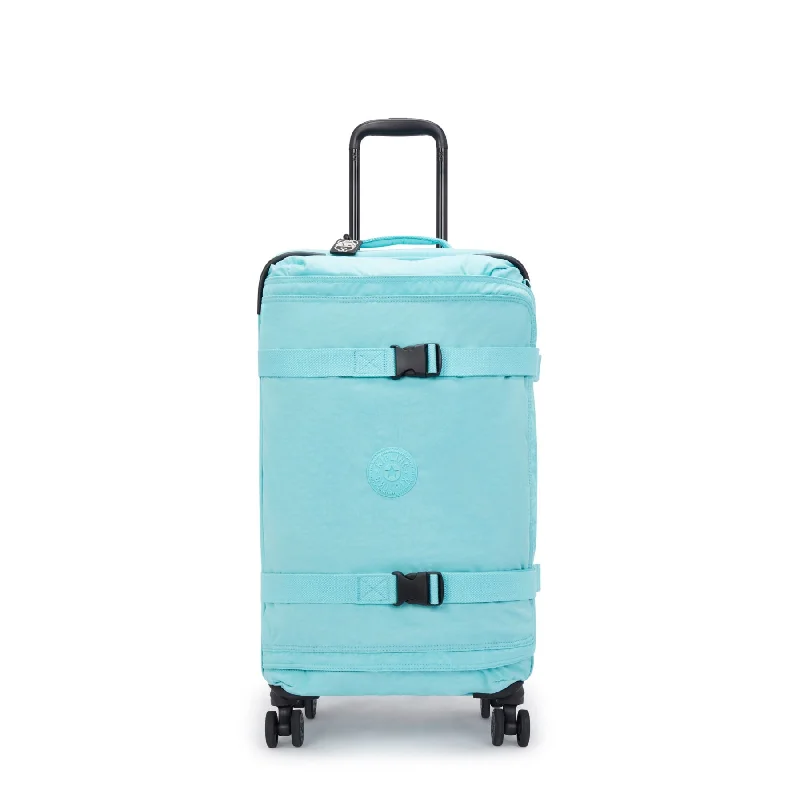 Suitcase for forest trips-Kipling Spontaneous Medium Rolling Luggage - Deepest Aqua