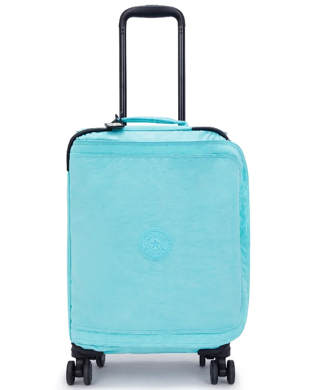 Travel suitcase for light travel-Kipling Spontaneous Small Rolling Luggage - Deepest Aqua