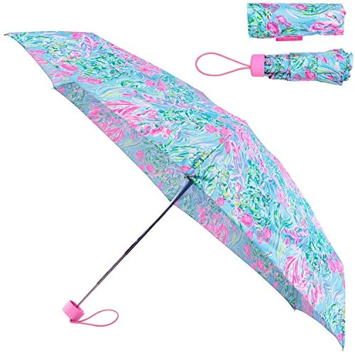 Cute mini backpack for toddlers-Lilly Pulitzer Women's Mini Travel Umbrella, Best Fishes