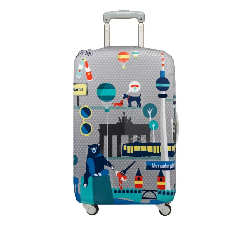 Travel suitcase with lock-LOQI Urban Medium Luggage Cover