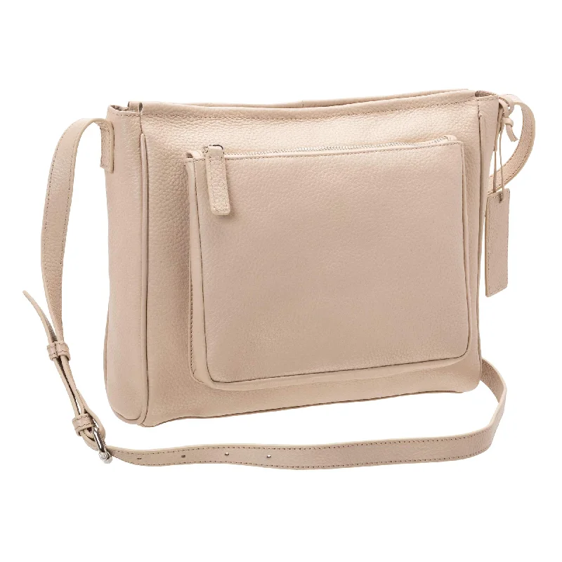 Handbag Cape Town-Mancini Pebbled Michelle Leather Crossbody Bag