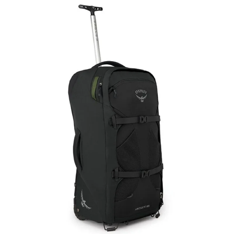 Compact travel suitcase for women-Osprey Farpoint Wheeled Travel Pack 65 - Men's Convertible Luggage to Backpack