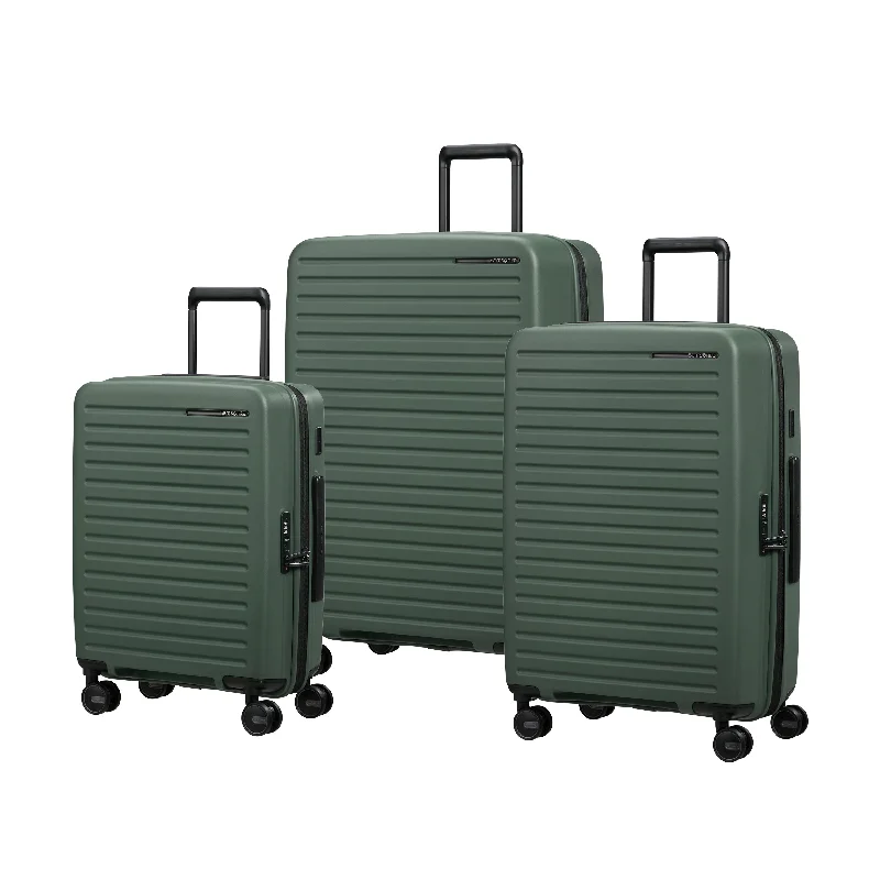 Small suitcase for teens-Samsonite Restackd Spinner Expandable 3-Piece Nested Luggage Set