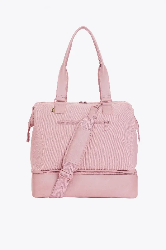 Mini backpack for short trips-The Convertible Mini Weekender in Atlas Pink