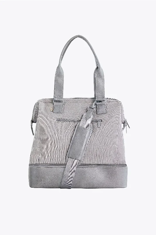 Stylish mini backpack for girls-The Convertible Mini Weekender in Grey