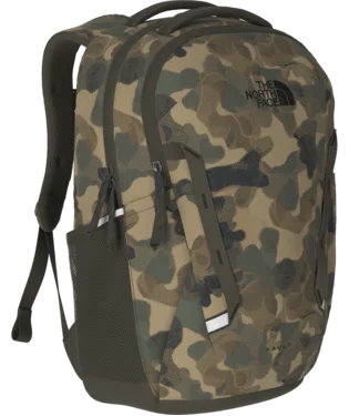 Backpacks for urban commuting-The North Face Vault Backpack - Utility Brown Camo Texture Print/New Taupe Green