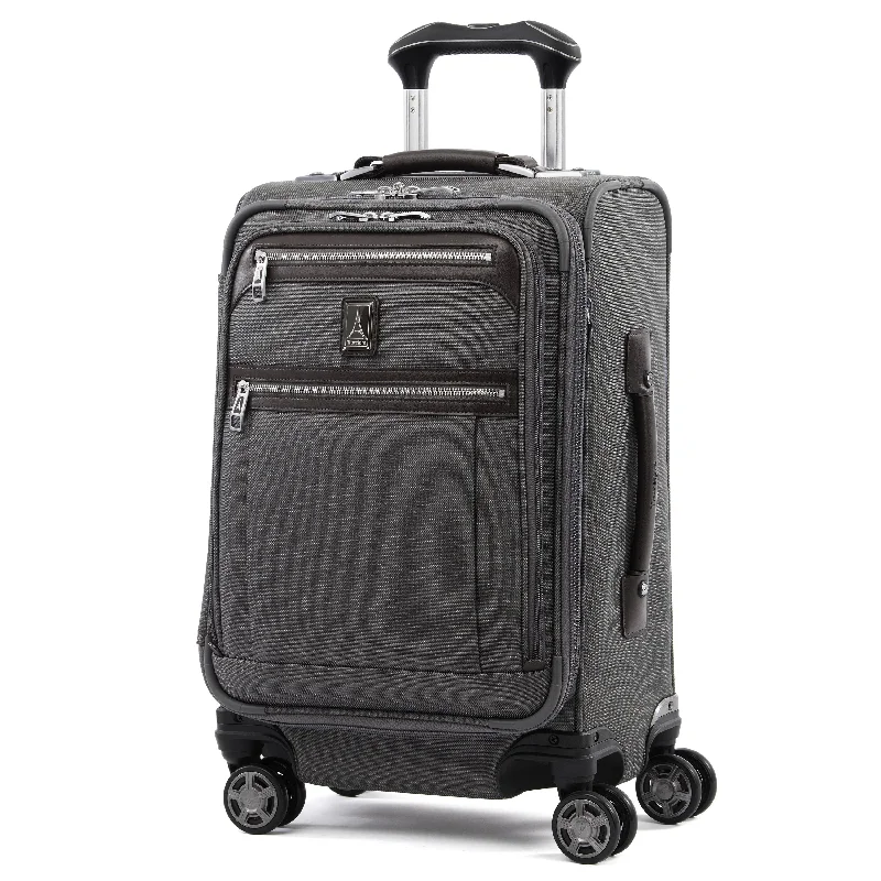 Suitcase with front pocket-Travelpro Platinum Elite 20 Inch Expandable Business Plus Carry-On Spinner