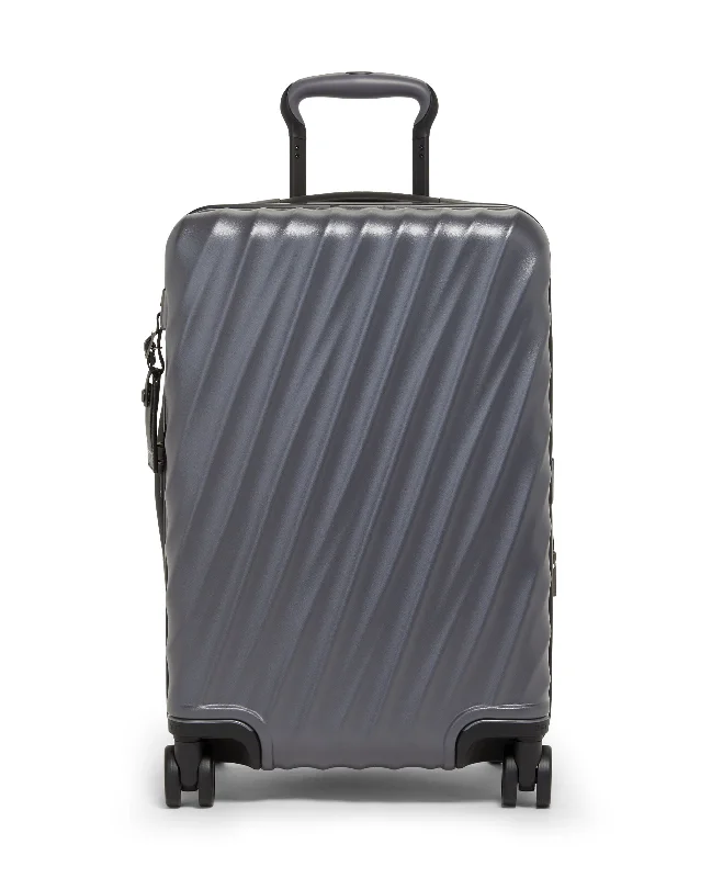 Suitcase with sturdy handle-Tumi 19 Degree International Expandable 4 Wheeled Carry-On Luggage - Textured Finish