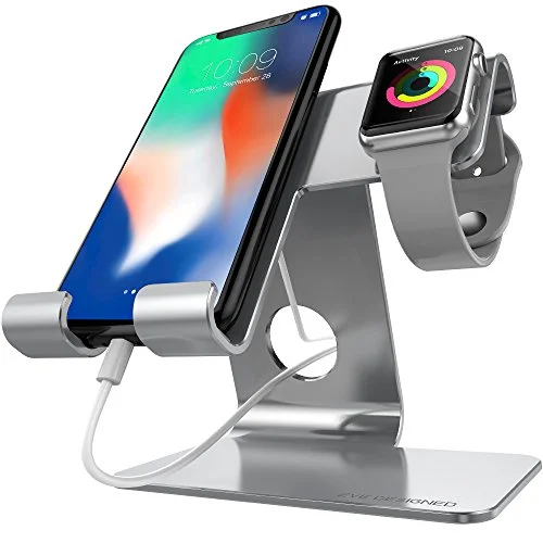 Best mini backpack for women-Zve Universal 2 In 1 Cell Phone Stand And Tablet Stand,Aluminium Apple Iwatch Charging Stands