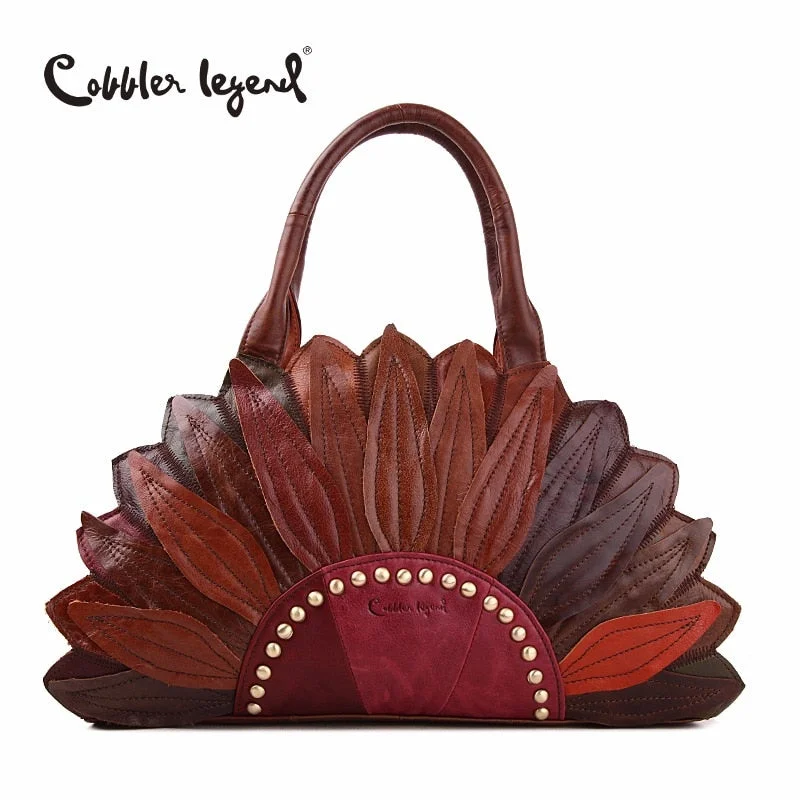 Handbag lightweight options-Cobbler Legend 2018 New Women'S Handbags Shoulder Genuine Leather Bag Superior Cowhide Leather