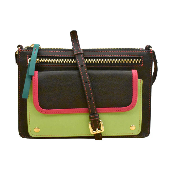 Handbag Arizona heat-ili New York Leather Multi Color Slim Crossbody- $99.50- 6774