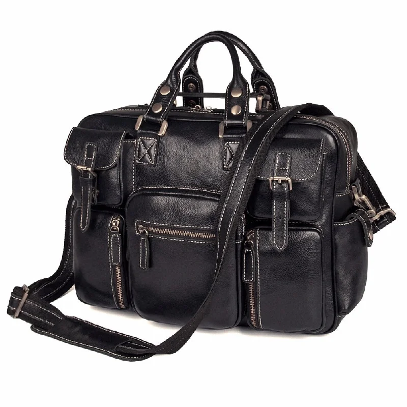 Handbag black color-J.M.D Imported Top Layer Cow Leather Handbag High Quality Laptop Bag For Office Business Laptop Bag