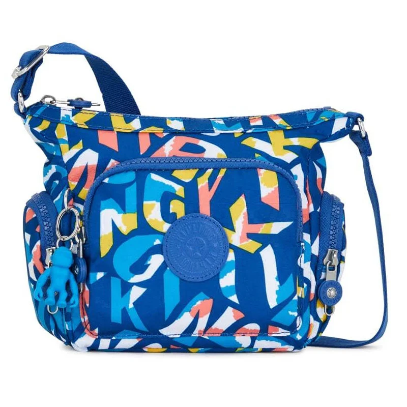 Mini backpack for gym shoes-Kipling Gabbie Mini Printed Crossbody Bag - Kipling Neon