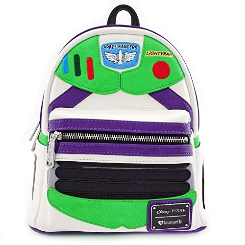 Mini backpack for light trips-Loungefly Toy Story Buzz Lightyear Faux Leather Mini Backpac Standard