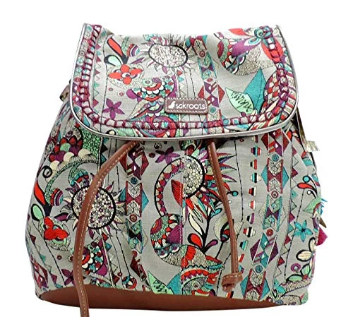 Handbag Wales dragon-Sakroots Spirit Desert Backpack Handbag Artist Circle Grey Floral Owl Print