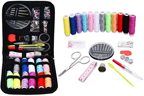 Mini backpack with side straps-Sewing Kit For Travel,Mini Sew Kits Supplies With 74 Portable Basic Sewing Accessories & 12 Color