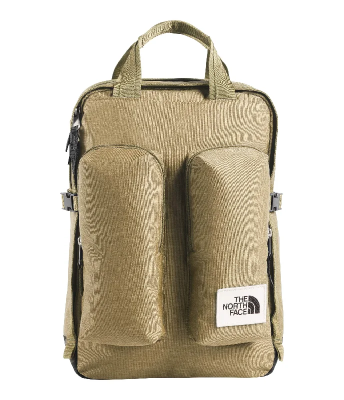 How to personalize mini backpack design-The North Face Mini Crevasse, Kelp Tan Dark Heather/Asphalt Grey Light Heather, OS