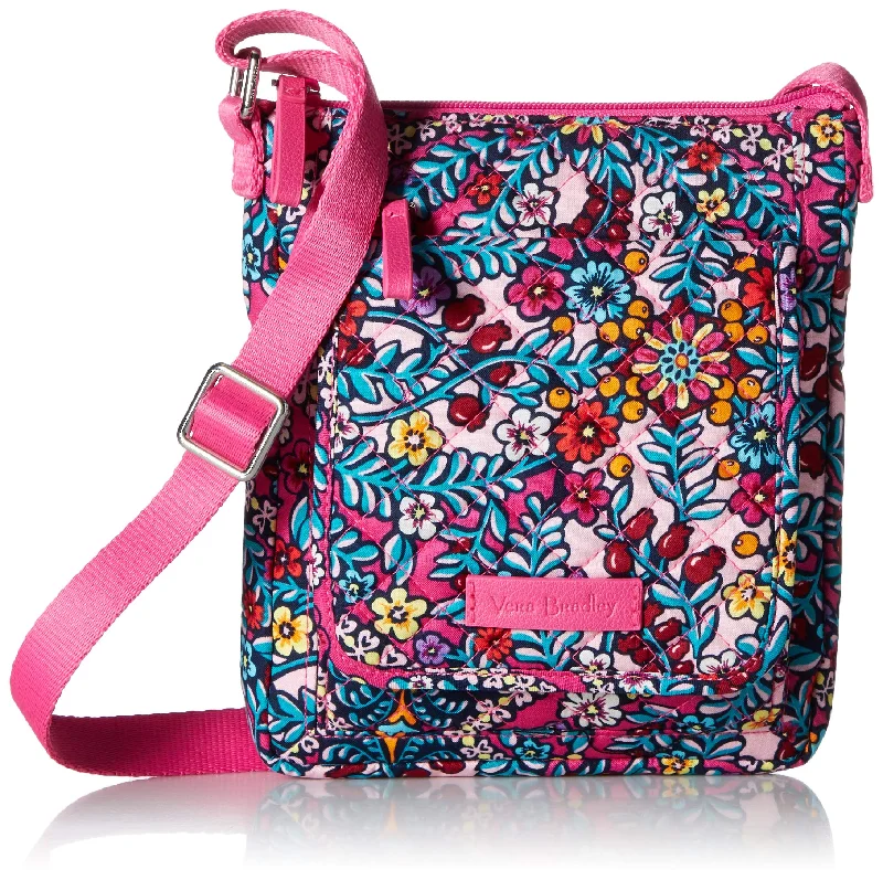 Mini backpack for travel comfort-Vera Bradley Iconic RFID Mini Hipster, Signature Cotton, Kaleidoscope