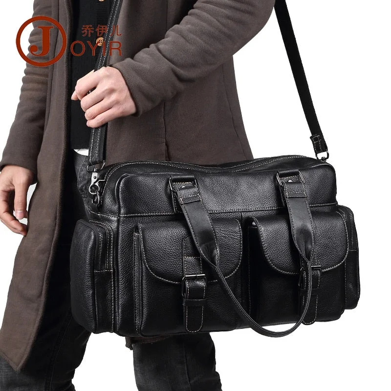 Handbag Vietnam fresh-Vintage 100% Genuine Leather Men'S Travel Bags Soft Natural First Layer Cow Leather Men Handbag